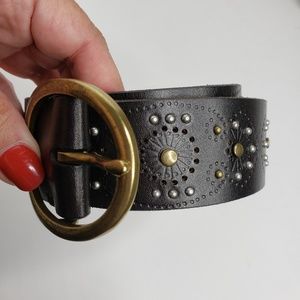 NWOT Lucky Brand Multi Stud Belt Black XS